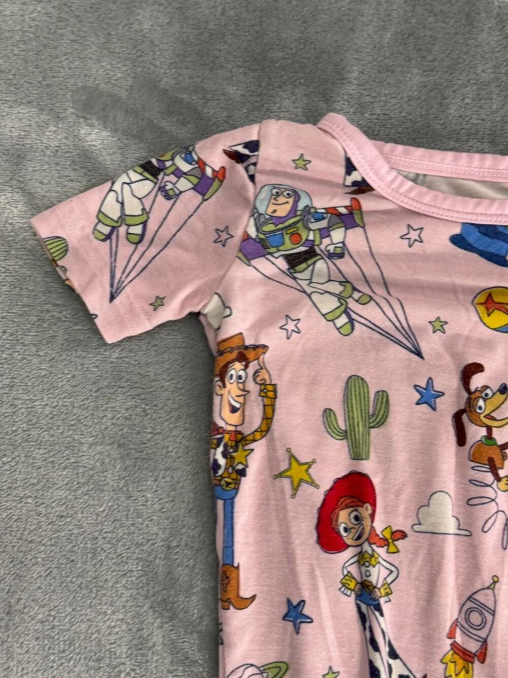 Little Sleepies Disney Story Pals Pink Two Piece Pajamas 18-24 Months